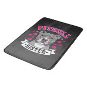 Pitbull Zus Hond Liefhebber Vector Design Badmat (Gekanteld)