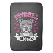 Pitbull Zus Hond Liefhebber Vector Design Badmat (Voorkant Verticaal)