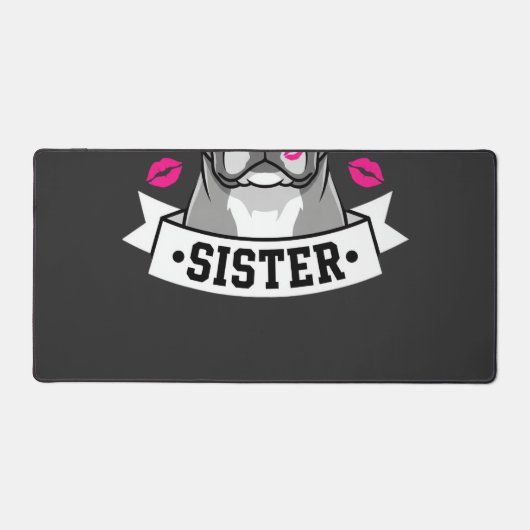 Pitbull Zus Hond Liefhebber Vector Design Bureaumat (Voorkant)
