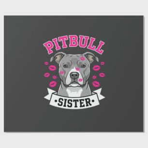Pitbull Zus Hond Liefhebber Vector Design Cadeaupapier
