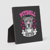 Pitbull Zus Hond Liefhebber Vector Design Fotoplaat (Voorkant)