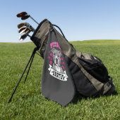 Pitbull Zus Hond Liefhebber Vector Design Golfhanddoek (Groen)