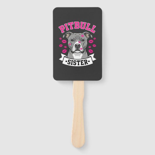 Pitbull Zus Hond Liefhebber Vector Design Handwaaier (Voorkant)