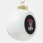 Pitbull Zus Hond Liefhebber Vector Design Keramische Bal Ornament (Links)