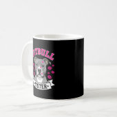 Pitbull Zus Hond Liefhebber Vector Design Koffiemok (Voorkant links)