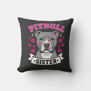 Pitbull Zus Hond Liefhebber Vector Design Kussen