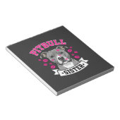Pitbull Zus Hond Liefhebber Vector Design Notitieblok (Schuin)