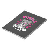 Pitbull Zus Hond Liefhebber Vector Design Notitieblok (Linkerzijde)
