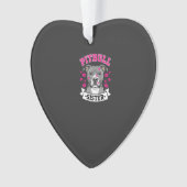 Pitbull Zus Hond Liefhebber Vector Design Ornament (voorkant)