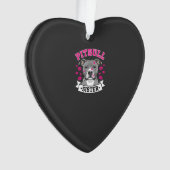 Pitbull Zus Hond Liefhebber Vector Design Ornament (voorkant)