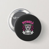 Pitbull Zus Hond Liefhebber Vector Design Ronde Button 5,7 Cm (Voorkant /achterkant)