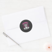 Pitbull Zus Hond Liefhebber Vector Design Ronde Sticker (Envelop)
