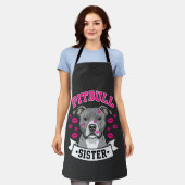Pitbull Zus Hond Liefhebber Vector Design Schort (Gedragen)