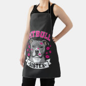 Pitbull Zus Hond Liefhebber Vector Design Schort (Insitu)