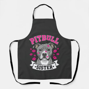 Pitbull Zus Hond Liefhebber Vector Design Schort