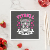 Pitbull Zus Hond Liefhebber Vector Design Servet (Insitu)