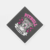 Pitbull Zus Hond Liefhebber Vector Design Servet (Hoek)