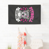 Pitbull Zus Hond Liefhebber Vector Design Spandoek (Insitu)