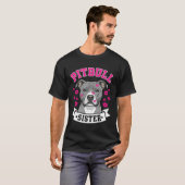 Pitbull Zus Hond Liefhebber Vector Design T-shirt (Voorkant volledig)