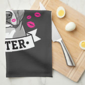 Pitbull Zus Hond Liefhebber Vector Design Theedoek (Quarter Fold)
