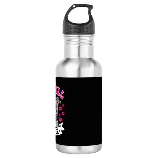 Pitbull Zus Hond Liefhebber Vector Design Waterfles (Voorkant)