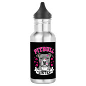 Pitbull Zus Hond Liefhebber Vector Design Waterfles (Links)