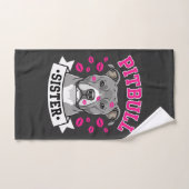 Pitbull Zus Hond Liefhebber Vectorontwerp Handdoek (Handdoek)