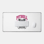 Pitbull Zus Vintage Hondenliefhebber Vectorontwerp Bureaumat (Keyboard & Muis)