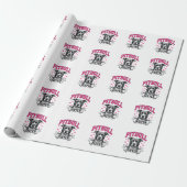 Pitbull Zus Vintage Hondenliefhebber Vectorontwerp Cadeaupapier (Uitgerold)