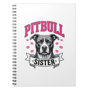 Pitbull Zus Vintage Hondenliefhebber Vectorontwerp Notitieboek
