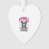 Pitbull Zus Vintage Hondenliefhebber Vectorontwerp Ornament (voorkant)