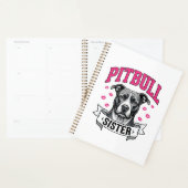 Pitbull Zus Vintage Hondenliefhebber Vectorontwerp Planner (Display)