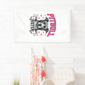 Pitbull Zus Vintage Hondenliefhebber Vectorontwerp Spandoek (Insitu)