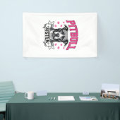Pitbull Zus Vintage Hondenliefhebber Vectorontwerp Spandoek (Beurs)