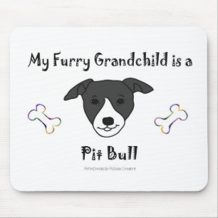 PitBullBLackWhite Muismat