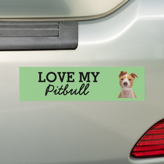 Pitbullebumsticker Bumpersticker (Op auto)