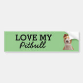 Pitbullebumsticker Bumpersticker (Voorkant)