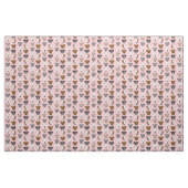 Pitbullegezichten roze hondroze stof (Fat Quarter)