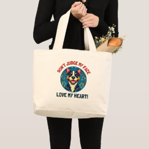 Pitbullehond Grote Tote Bag