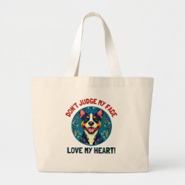Pitbullehond Grote Tote Bag
