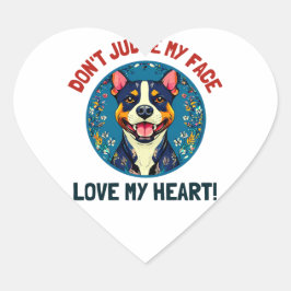 Pitbullehond Hart Sticker