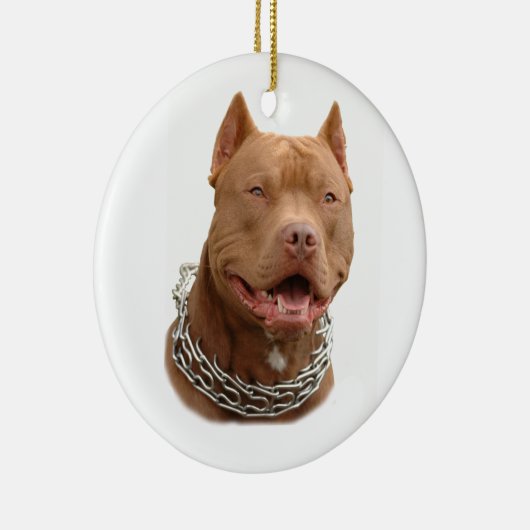 Pitbullehond Keramisch Ornament (Rechts)