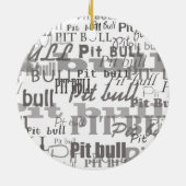 Pitbullehond Keramisch Ornament (Achterkant)