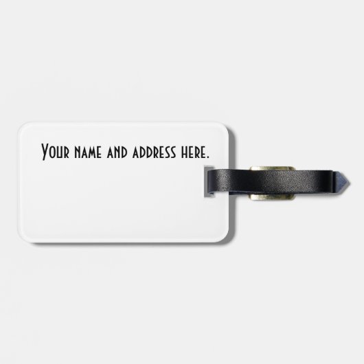 Pitbullehond met tattoos en piercings bagagelabel (Achterkant horizontaal)