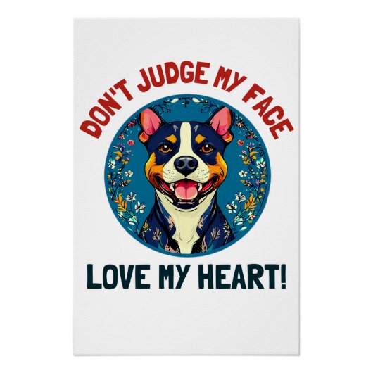 Pitbullehond Perfect Poster (Voorkant)