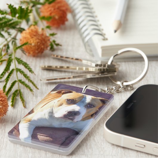 Pitbullehond Sleutelhanger (Voorkant Rechts)