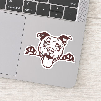 Pitbullehond ziet er leuk uit sticker