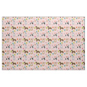 Pitbullehonden kawaii bubble tea roze stof (Fat Quarter)