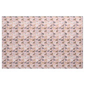 Pitbullehonden koffieliefilroze stof (Fat Quarter)