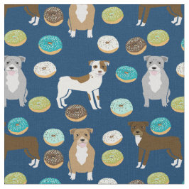 Pitbullehonden marineblauw donuts eten stof